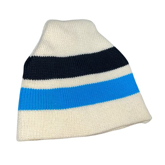 Meister 100% "New Wool" Watch Cap Beanie Hat Stripes OS Ski Winter Knit Vintage - Picture 6 of 9